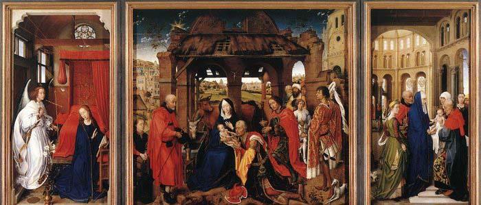 WEYDEN, Rogier van der St Columba Altarpiece Sweden oil painting art